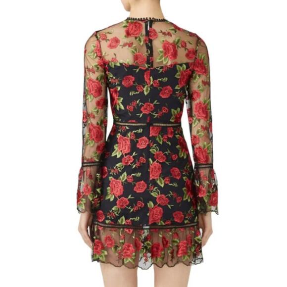 SAYLOR Rose Allison Dress in Black and Red Size Small - Picture 3 of 4